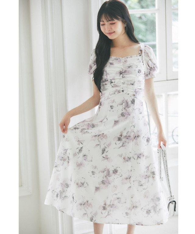 じゅ様購入用 S・Mサイズ展開】リボン付き2WAYショルダーギャザーフラワー
