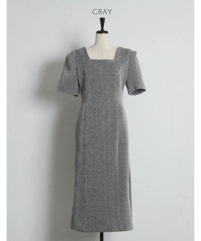 スクエアネックタイトワンピース