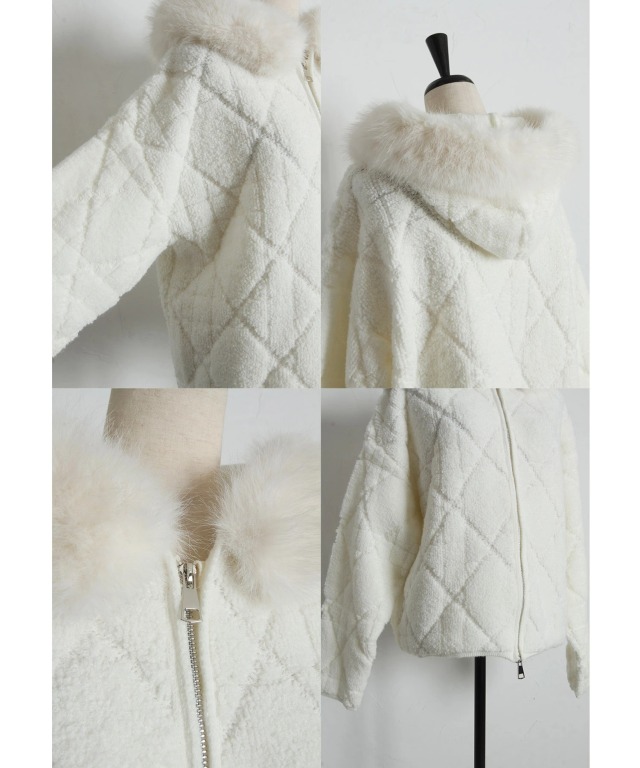 2WAYファー付きボアパーカー