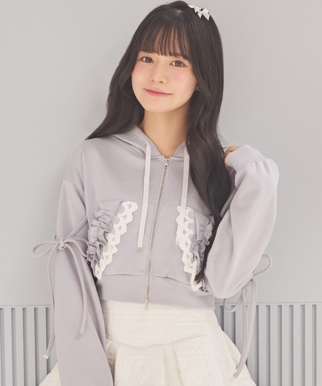 リハーズオールハンドメイド レース装飾 きなりパーカー 1st リバイバルBIGパーカー | Hauls