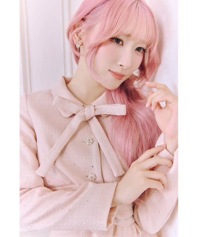 名媛級の華やかさ♪リボン×ラメツイードフリルショートジャケット
