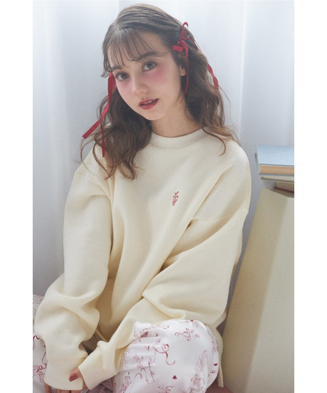 ロマンティックパターンパジャマ上下セット×巾着×シュシュ 3点セット