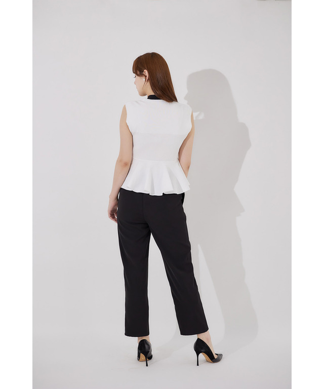 ホットフィックスビジューテーパードパンツ