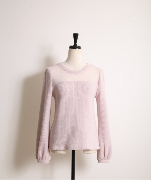 イタグレ服 ハンドメイド ピンク網柄ニットタートルフードロンパース 