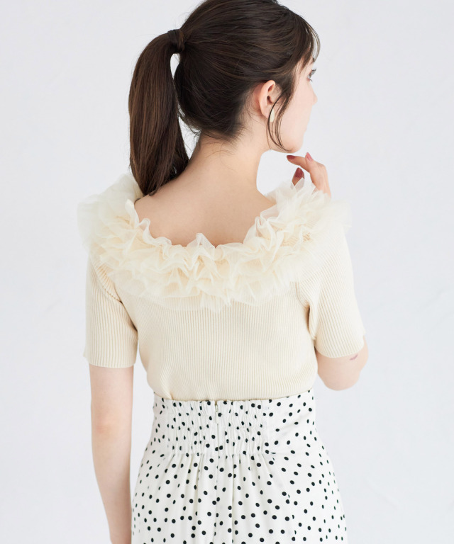 tocco - 新品♡tocco♡愛され度が加速するフリルプルオーバー チュールフリルリブニットプルオーバー