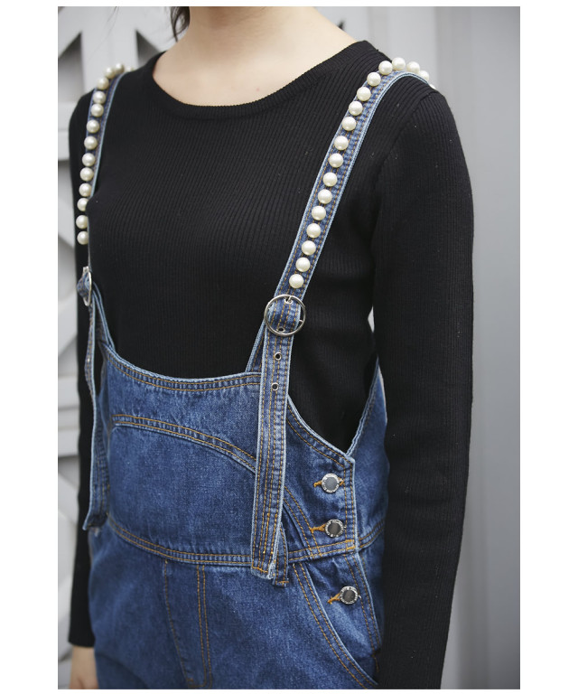 東京トガリ デニムプリント柄サロペット （東京トガリ デニムプリント  