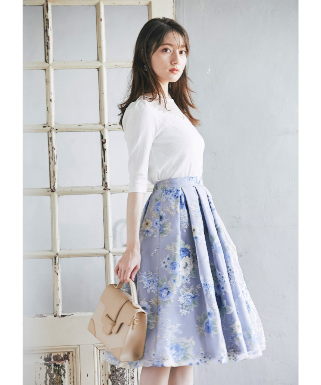 ワンダフルワールド♥金魚柄ちりめんブラウス＆スカートとニット3点  