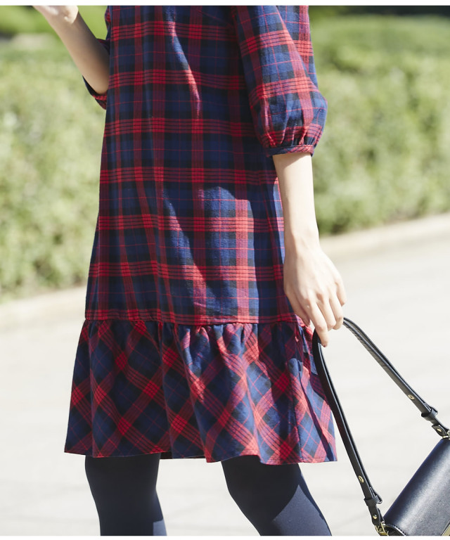 無条件に可愛い丸襟つきチェック柄ワンピース Atenar アテナー Tocco Closet トッコクローゼット 無条件に可愛い丸襟つきチェック柄ワンピース Atenar アテナー Tocco Closet トッコクローゼット