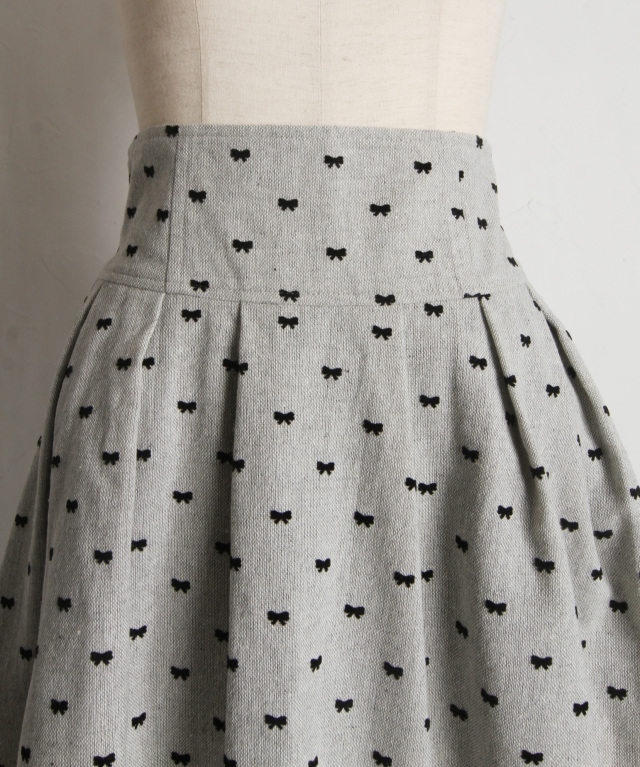 リボンフロッキーミニスカパン