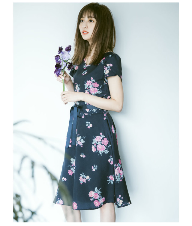 わがままな乙女心の味方♪サッシュベルトつきフラワーワンピース 堀田  