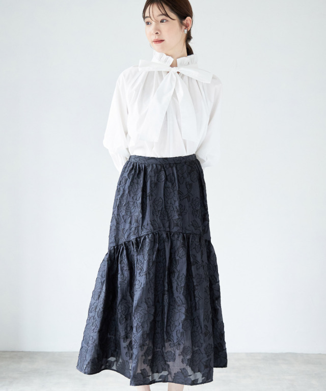 tomoco様♡マチャット♡ジャガードスカート 高田麻紀子さんコラボ》ラメジャガードスカート
