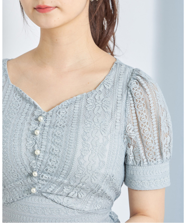 kloset クロセット ミニワンピース パフスリーブ グレー 【公式通販】