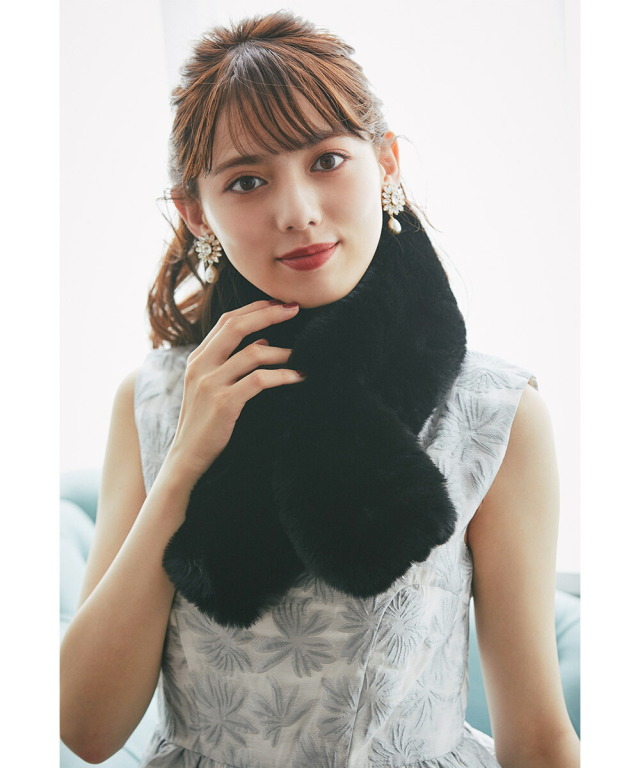 確認用♡No.197♡フリースマフラー♡黒♡ハンドメイド ♡フリル♡ 確認用♡No.197♡フリースマフラー♡黒♡ハンドメイド ♡フリル♡ ふわ