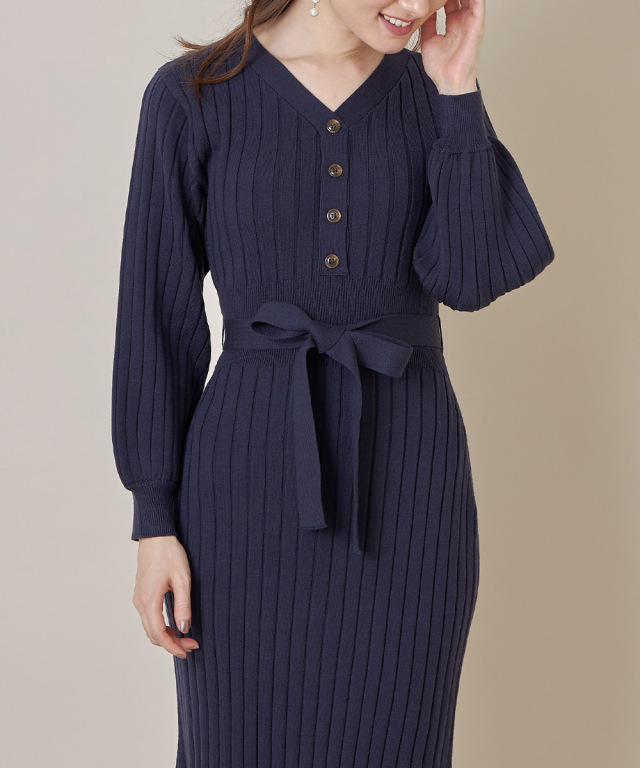 willfully みやすく スティッチワークボリュームスリーブタック  