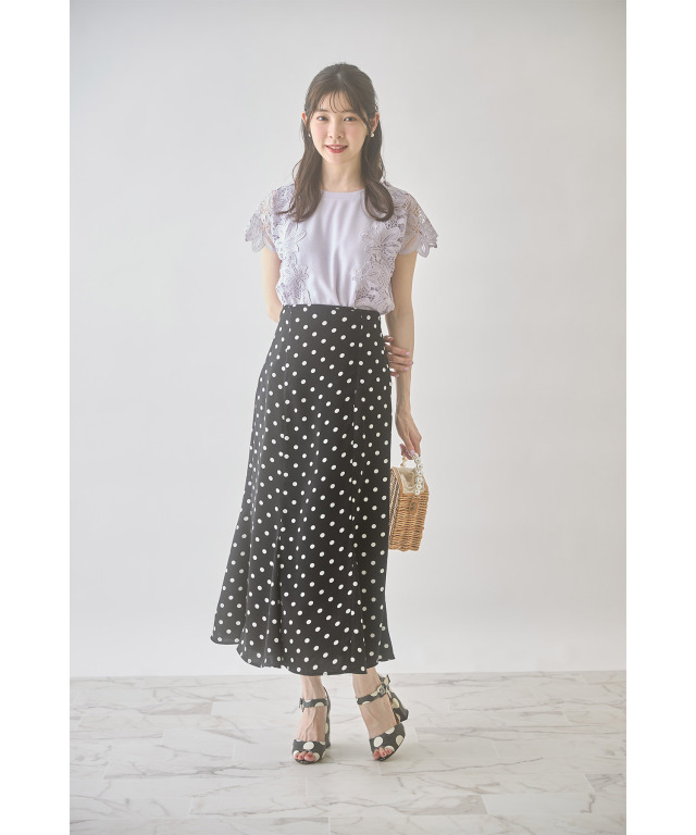 Lois CPAYON チューリップ柄 ゴブランセットアップ スカートスーツ Lois CPAYON チューリップ柄 ゴブランセットアップ スカート