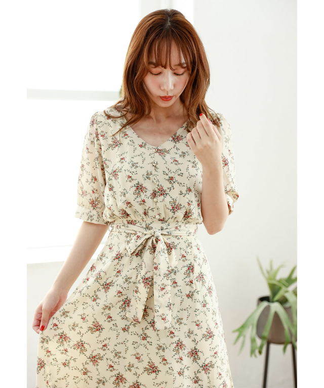 110cm 佳 フラワー デイジーワンピース ドルガバ好きの方にも お揃いコーデ 