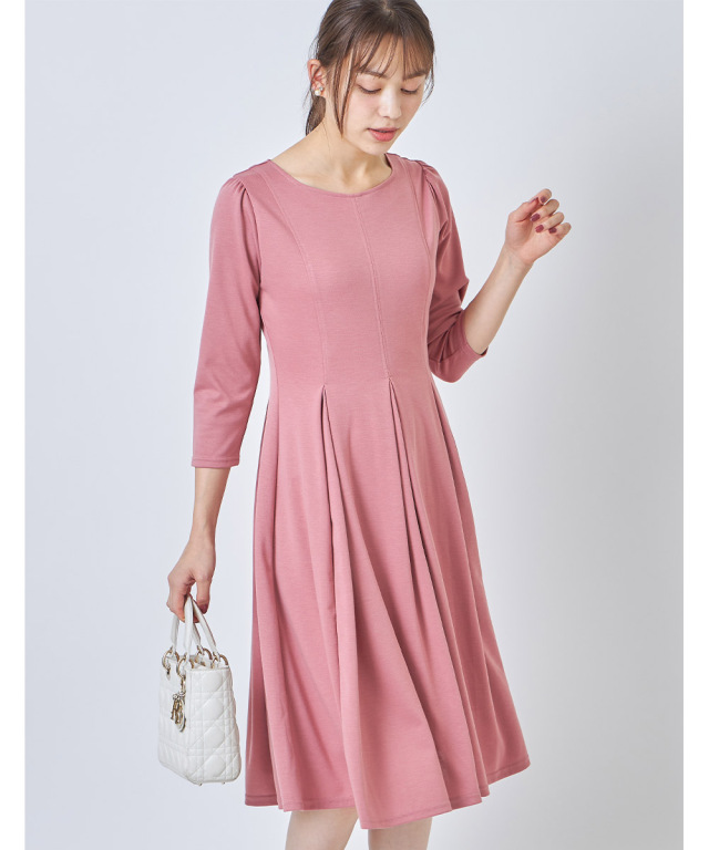 ピンクハウス 倒しタック はしごリボン 白 ワンピース（PINK HOUSE  