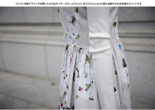 ホレボレするほどの..♪ノースリーブフラワーワンピース 【dithy  