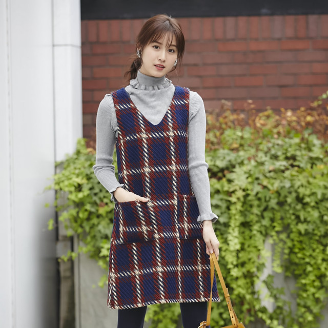 旬の可愛いを叶えるチェックツイードジャンバースカート Domiel ドミール Tocco Closet トッコクローゼット Collection