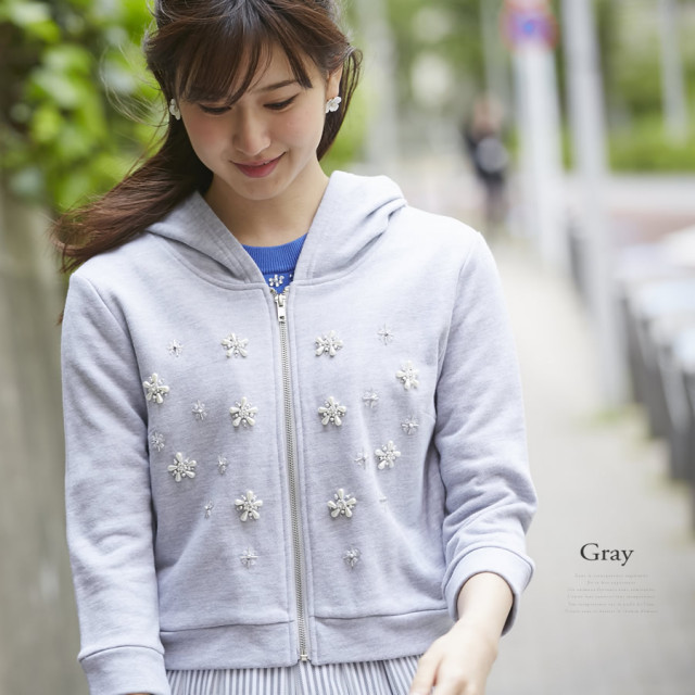 新品♡chestyペプラムビジューパーカー♡チェスティドゥロワールシェル  