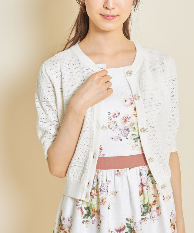 ꒰Cynthia Rowley꒱ニット カーディガン 夢可愛い 黒ピンク 長袖  