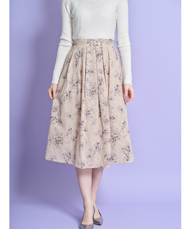 美品 Blumarine ブルマリン ベージュピンク レースフレアスカート 水着 ワンピース水着 フレアスカート レース フェミニン ピンク