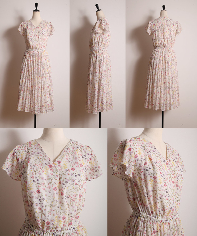 こなれた甘さを表現できるフラワープリントワンピース