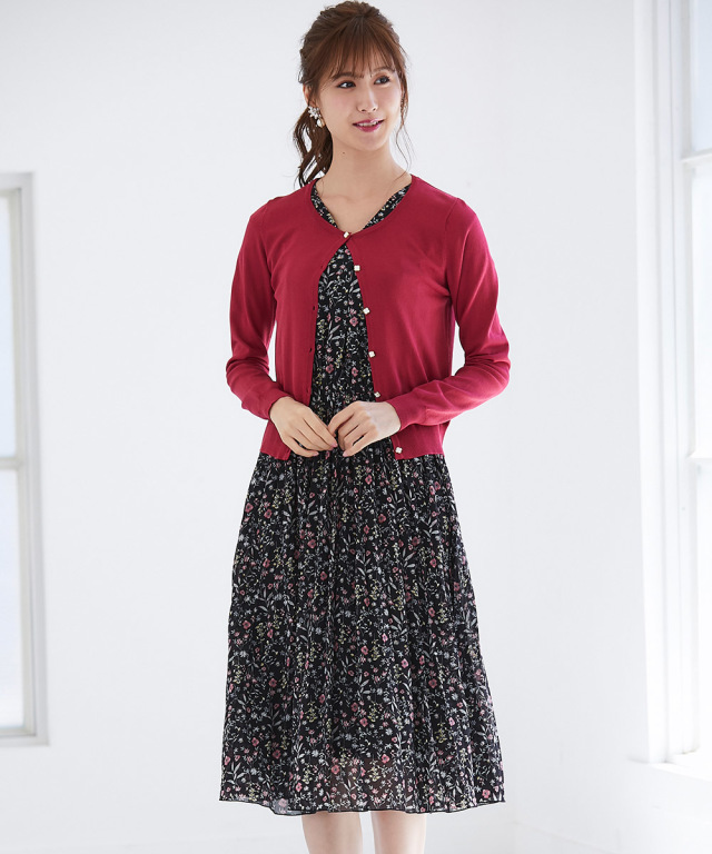 早者勝ち Tocco Closet トッコクローゼット 鮮やか 花柄ワンピース 赤 現金特価 Villa Saintantoine Com