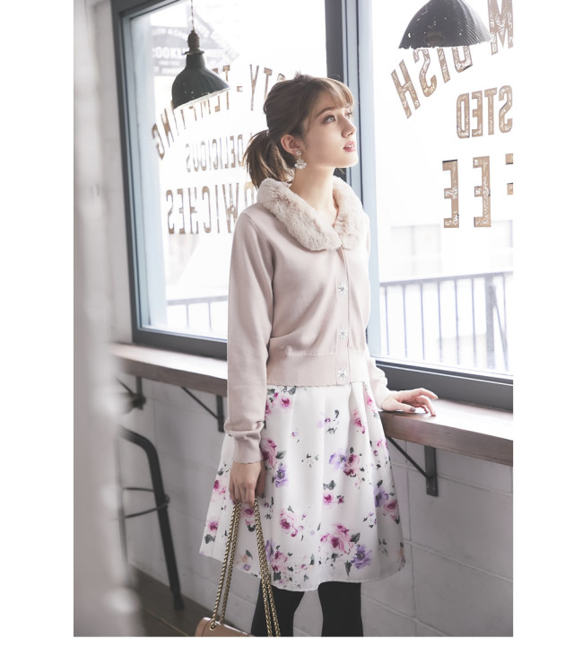 ピンクハウス かすみ草ブーケpt.アンサンブル・スカート3点セット  