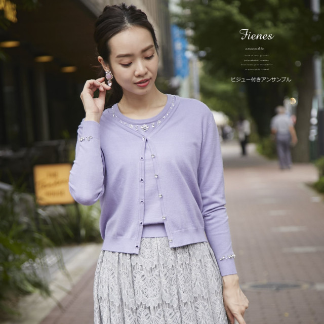 ビジュー付きアンサンブル 【fienes フィーネス】 2016 tocco closet 