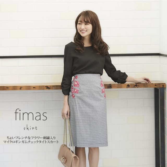 TOCCA♡トッカ♡ギンガムチェックの花刺繍スカート♡サイズ100 つつい 