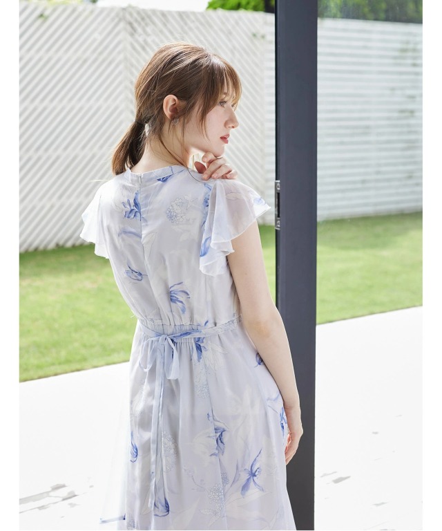 洗濯のみ★ROSSO★リーフプリントウエストリボンワンピース URBAN RESEARCH ROSSO WOMEN（アーバンリサーチ ロッソ）の