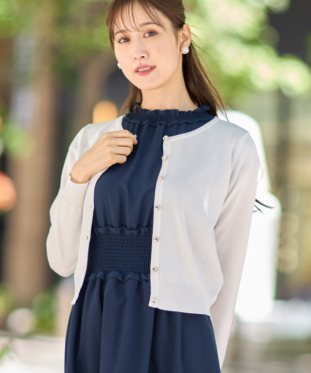 SILK RIB CARDIGAN カーディガン（カーディガン/ボレロ）｜TOCCA