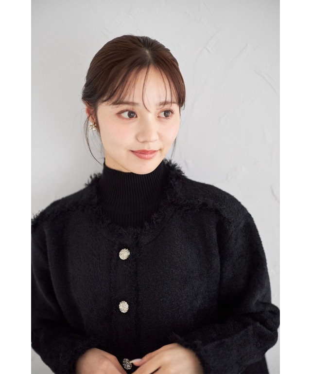 Tiny Closet フード付きジャケットセット フォックス＆フラワートワルドジュイプリントケープカラー