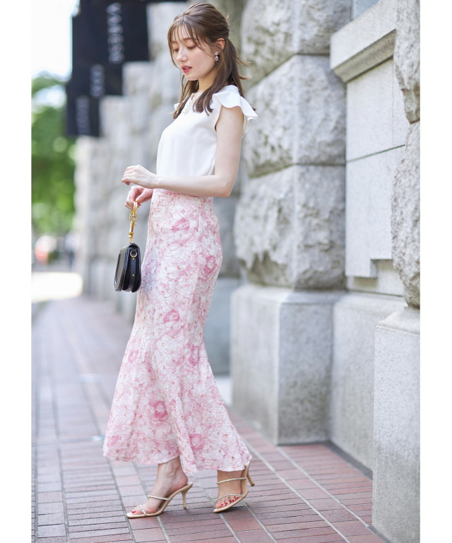 ☆トッコクローゼット ピンク花柄スカート☆ はちきれ 