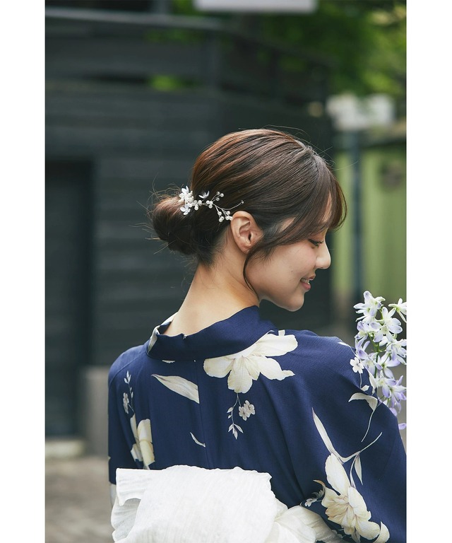 パールフラワーワイヤーヘアアクセサリー