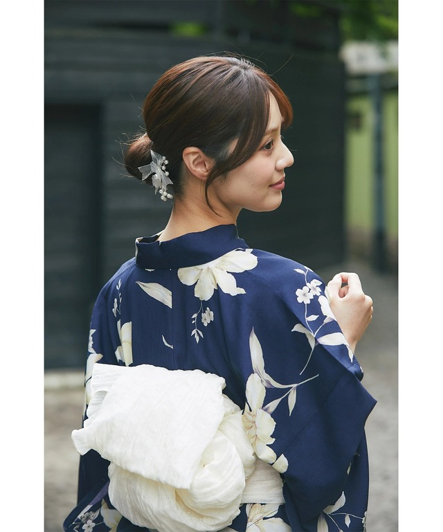 パールミックスフラワーヘアアクセサリー