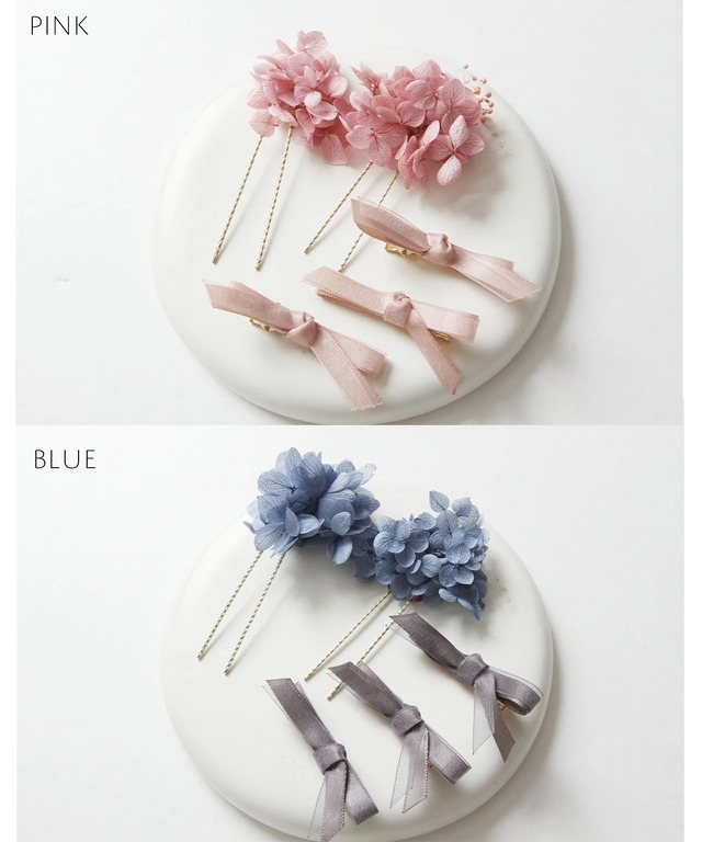 フラワー×リボンヘアアクセサリーセット