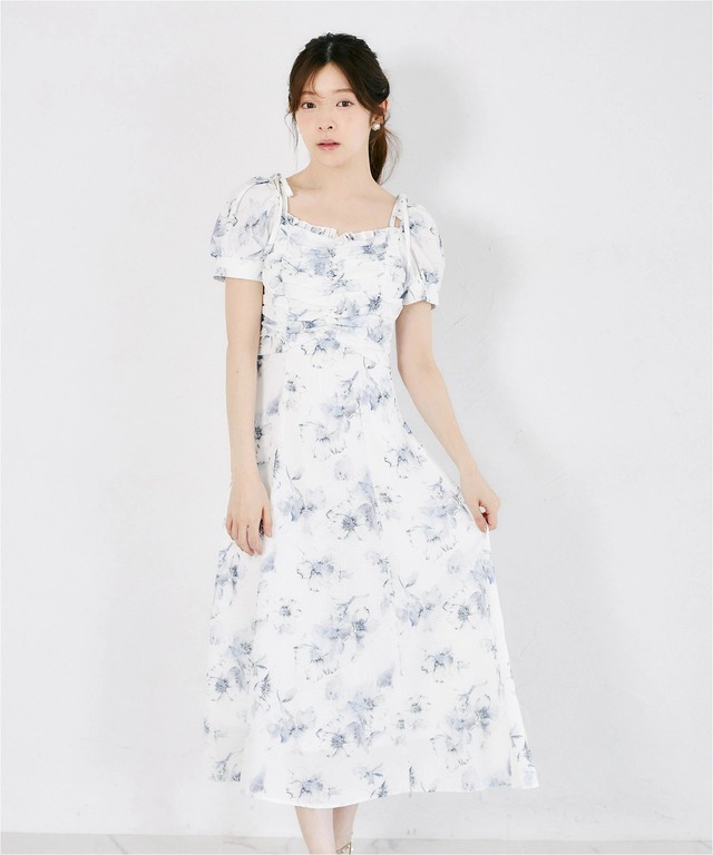 S・Mサイズ展開】リボン付き2WAYショルダーギャザーフラワー