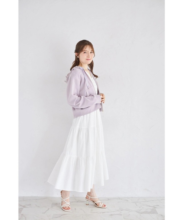 新品タグ付き‼️グレージュ　オフホワイトパーカー可愛い OLIVE des OLIVE（オリーブデオリーブ）の「【SNSで話題】ゆるたぽ