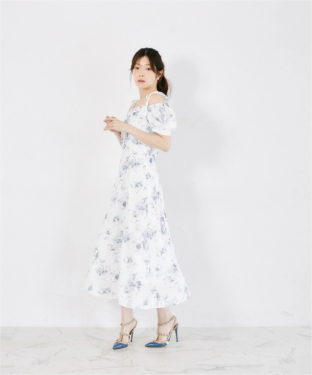 S・Mサイズ展開】リボン付き2WAYショルダーギャザーフラワー