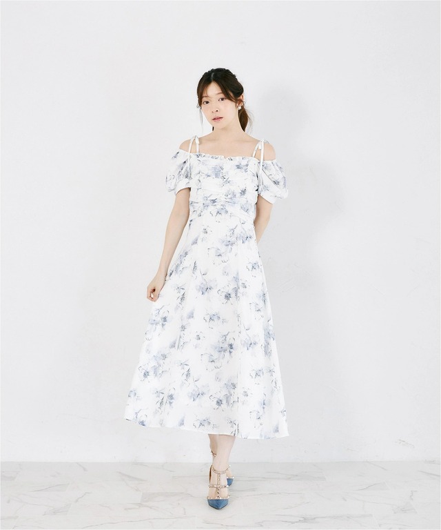 S・Mサイズ展開】リボン付き2WAYショルダーギャザーフラワー