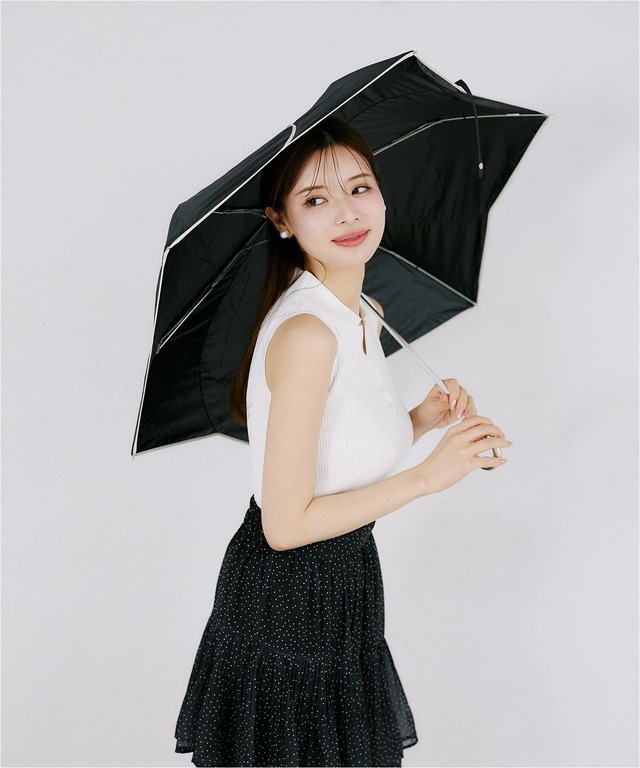 晴雨兼用♪遮光UVカット3段式バイカラーフラワーカット傘