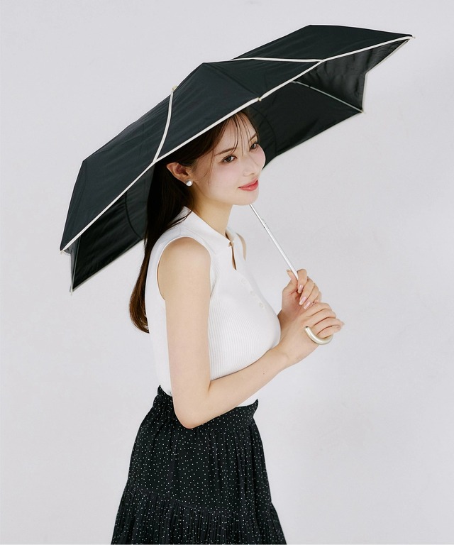 晴雨兼用♪遮光UVカット3段式バイカラーフラワーカット傘