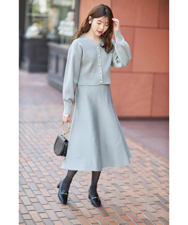 トッカ ニット セットアップ サイズM（ペプラム セットアップ スカート  
