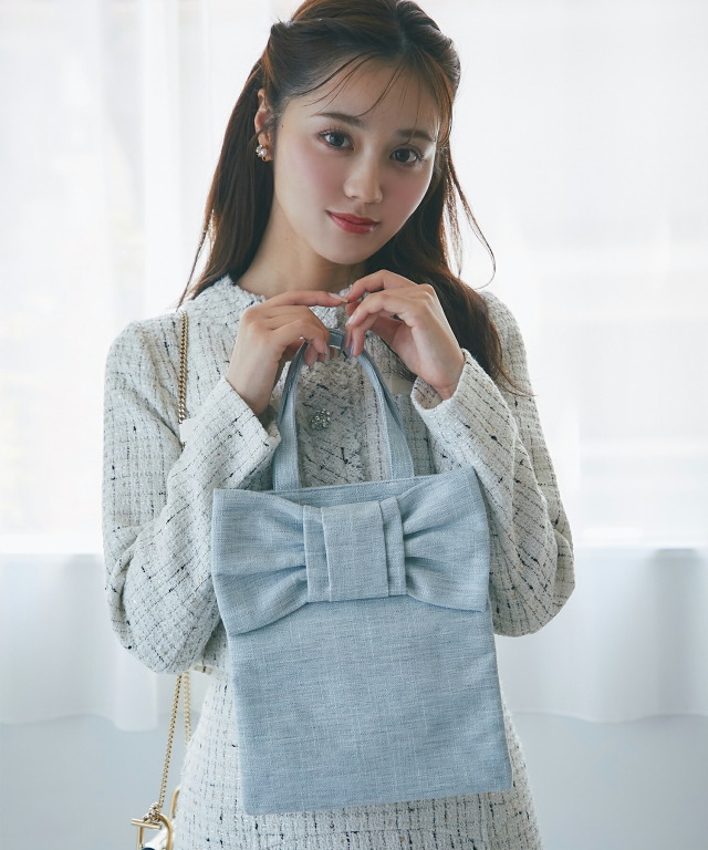 2309-36 ミニチュアトートサシェ 香り袋 青い小花 ブルー ラベンダー