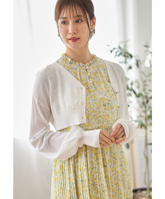 22AW スターパール釦Vネックショート カーディガン 22AW スターパール釦Vネックショート カーディガン 22AW スターパール