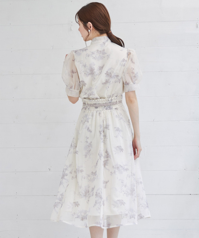 イタリア製 atease 七分袖コート フリル付きベルト付VISCOSE100% axes femme POETIQUE トレンチコート コート フリル襟ガーリー