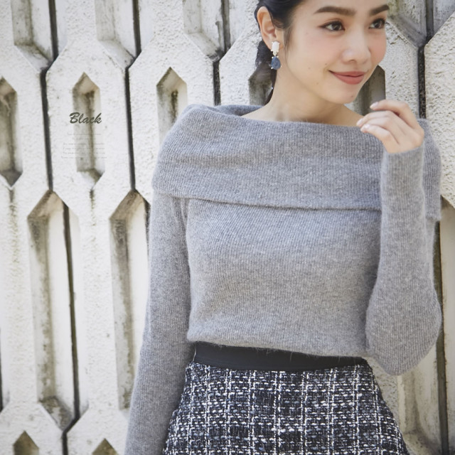 セール】 ドライストレッチリブオフショルダーニット （ニット・セーター）｜ADORE / アドーア ファッション通販 タカシマヤファッションスクエア