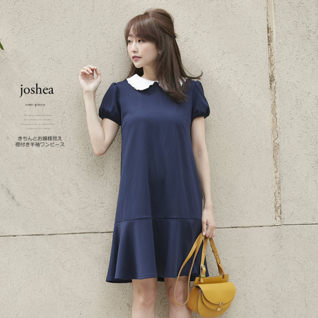 きちんとお嬢様見え襟付き半袖ワンピース 8月31日 木 再販決定 Joshea ジョシア 17 Tocco Closet トッコクローゼット Collection